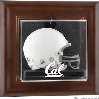 Cal Bears Brown Framed Wall-Mountable Mini Helmet Display Case